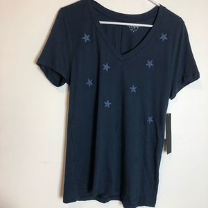 Navy blue short sleeve star t-shirt